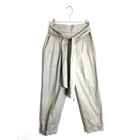 Anthropologie Gray Ankle Pants with Bow Detail - Picture 5 of 7